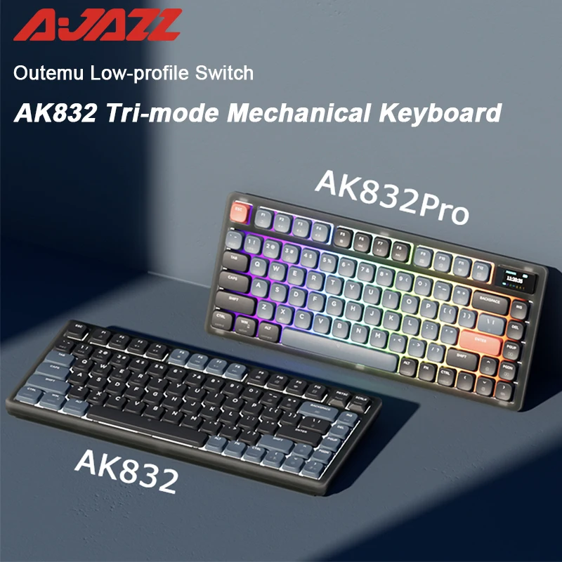 AJAZZ AK832 Gaming Keyboard Bluetooth Wireless Mechanical Keyboard RGB
