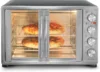Elite Gourmet -French Door 47.5Qt, 18-Slice Convection Oven 4-Control Knobs, Bake Broil Toast Rotisserie Keep Warm, Inc 2