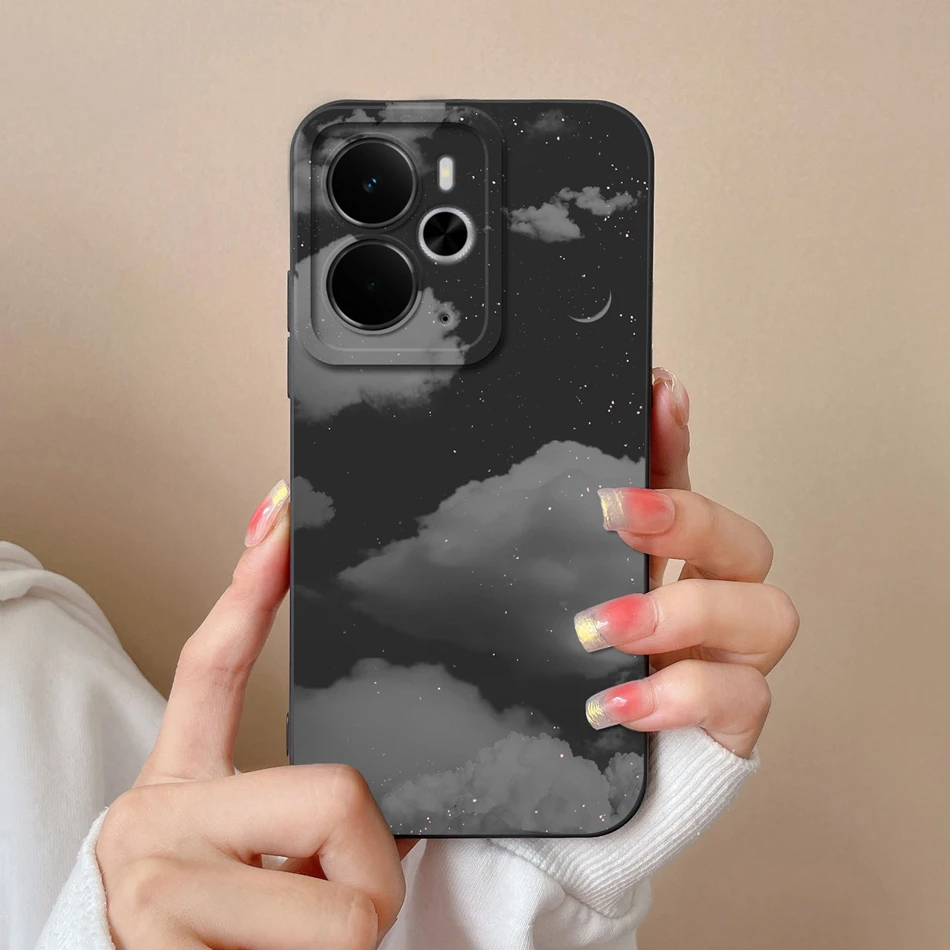 Elegant Rose Silicone Protective Phone Case - Soft Liquid Silicone Cover with Full Camera Protection, Realme 14T