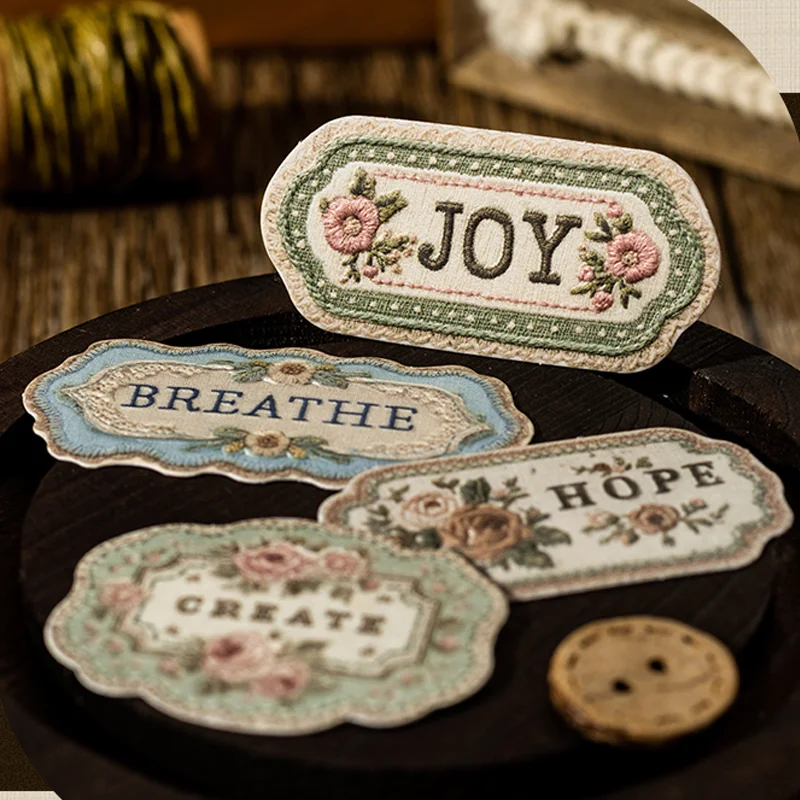 3D 엠보싱 스티커 60개 플래너 스티커 세트 DIY 재료 스크랩북 저널 봉투 장 자가 접착 스티커