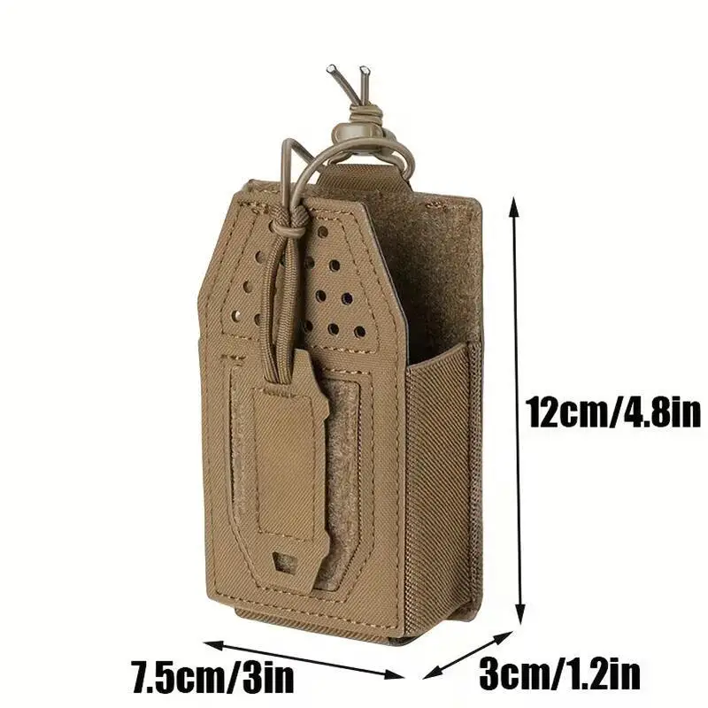 1 Stück Taktische Walkie-Talkie-Tasche Nylon Molle Funkgeräte-Tasche Tragbare Outdoor-Jagd-Sport-Telefonhalterung Interphone-Holster – Detail 6