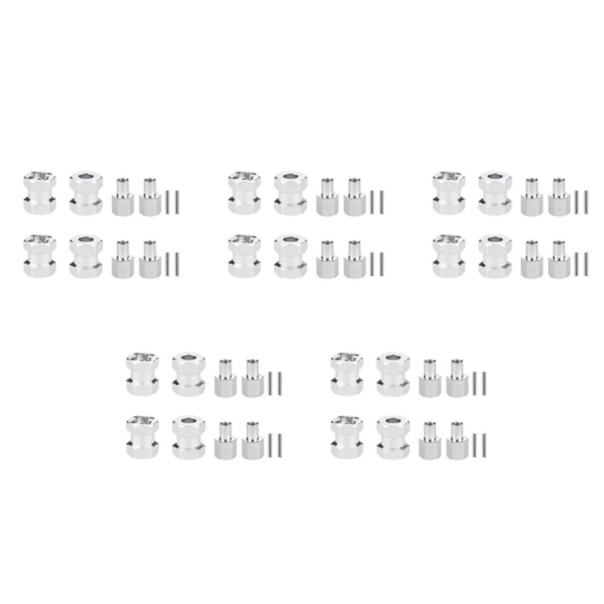 

Металлический удлинитель для радиоуправляемого автомобиля 5X, 12 мм, шестигранная ступица, 15 мм, удлинитель для AXIAL SCX10 D90 CC01 F350 1/10 RC Crawler-Серебристый