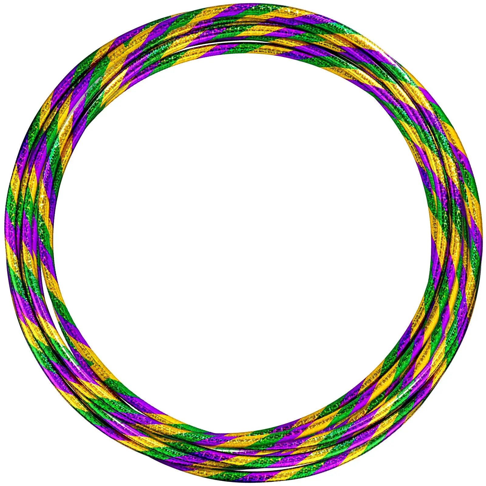 Holiday Decor Mardi Gras Sports Hoop Purple Green Gold Plastic Hoops Rings