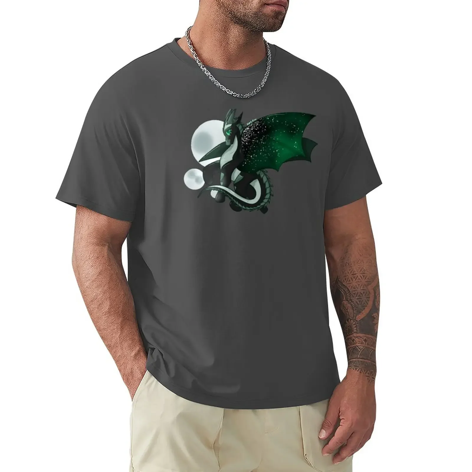 Moonwatcher Art T-Shirt Tees Boys Whites Boys Animal Print Mens Graphic T-Shirt Funny Customizeds Oversize Mens Workout Shirts