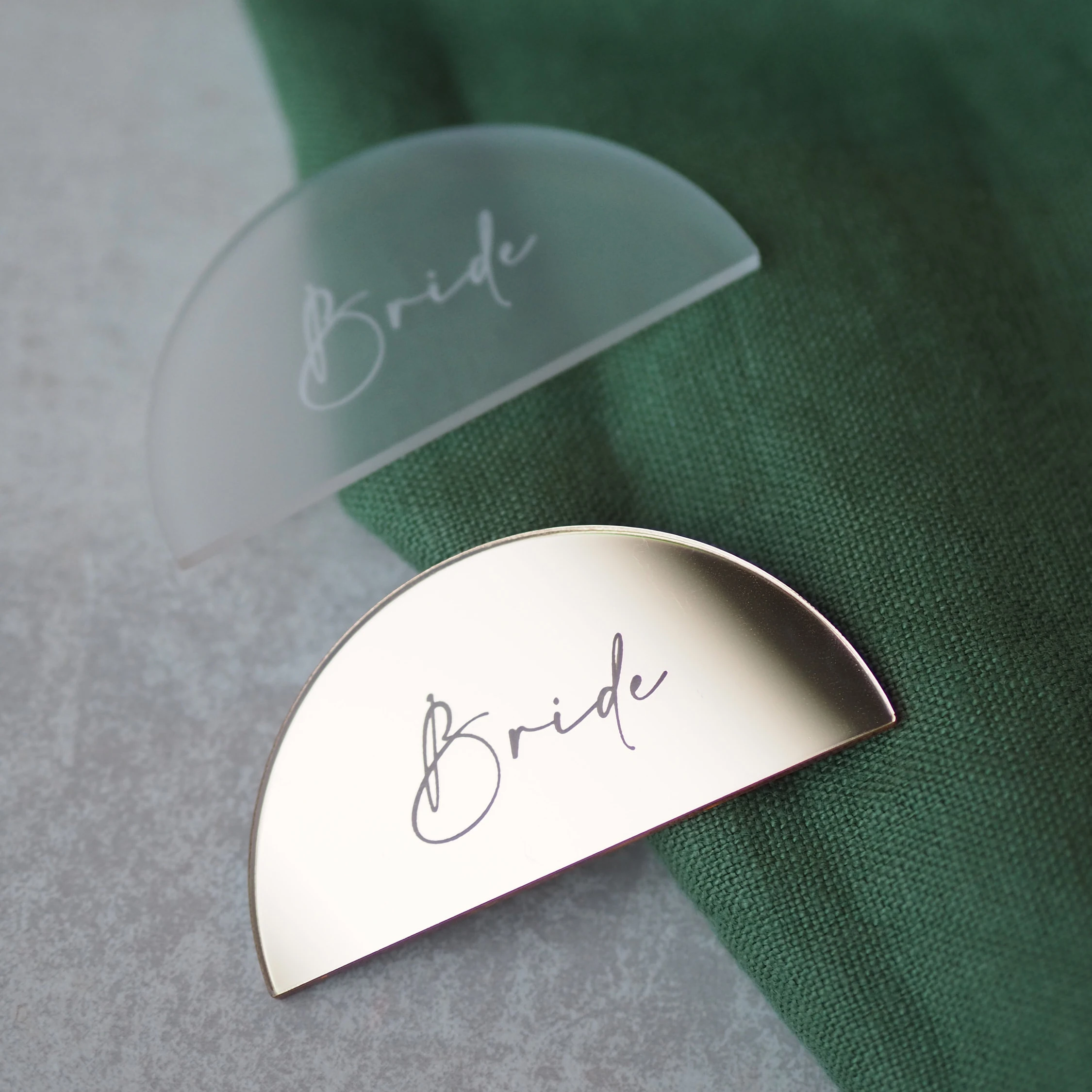Arch Half Circle Acrylic Wedding Place Card Handwritten Blank for Office Restaurant Hotels Wedding Parties Reception Event Decor