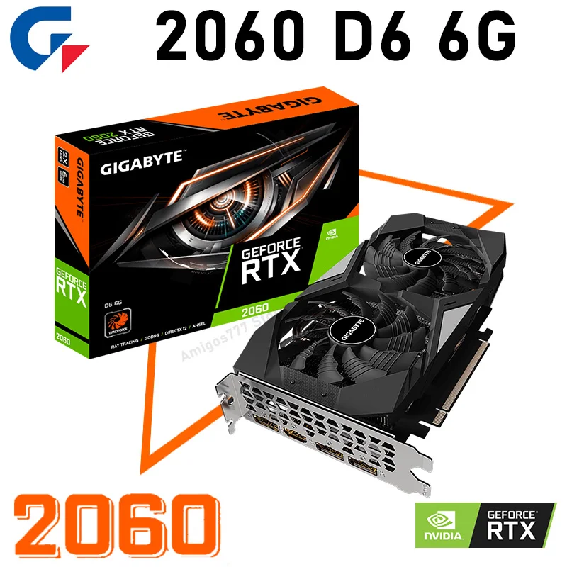 

GDDR6 NVIDIA RTX 2060 GPU 2060 бит RTX 14000 2060 МГц GDDR6 карта памяти 6 ГБ 12 Гб для настольного ПК RTX видеокарта Новинка Игровая видеокарта NVIDIA RTX 2060 Видеокарта Gigabyte совершенно новая