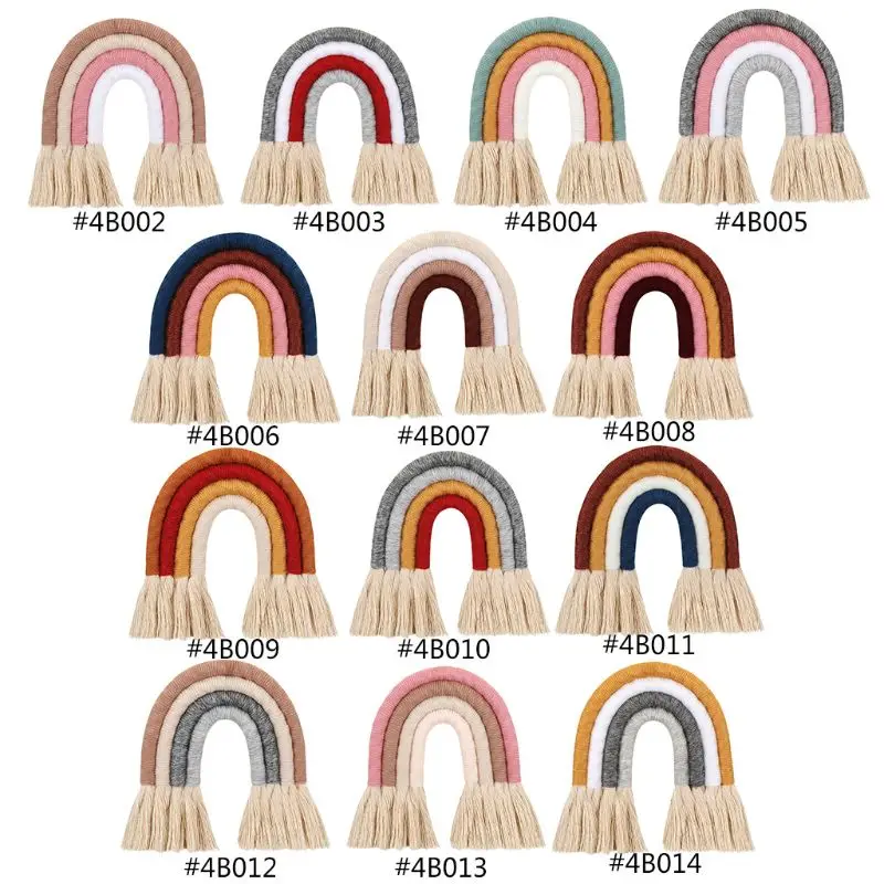

Kid Room Ornaments Rainbow Handmade Weaving Ornaments Nordic for Fresh Simple Kid Rooms Wall Hanging Rainbow 13 St