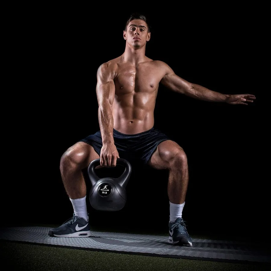 Vinyl Plastic Kettlebell 35 lbs