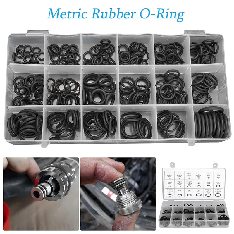 Rubber O Rings Gaskets Sealing Rubber Bands O-Rings Repair Kit For Faucet Pipe Car Plumbing 225PCS 4pcs Tools