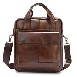 Hot Men's Shoulder Bag Fashion Genuine Leather Messenger Bag for Men Handbag Cowhide Leather Crossbody Bags For Men 2023 New