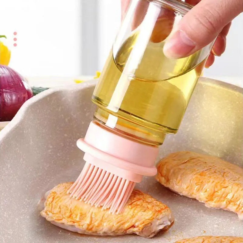 Glass Oil Dispenser Oil Brush for Cooking Baking Grilling glass oil bottle