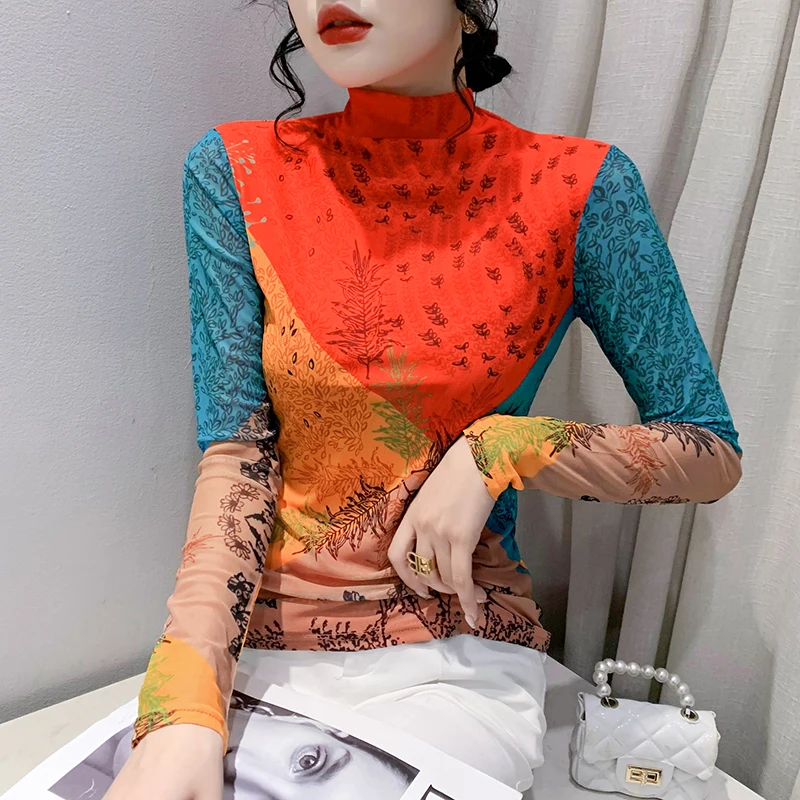 

Женская футболка с длинным рукавом, с цветочным принтом