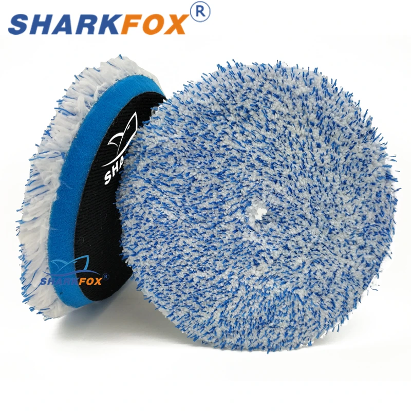 Sharkfox 3/5/6 Inch Microfiber buffing pads dual action polisher polishing pads 5