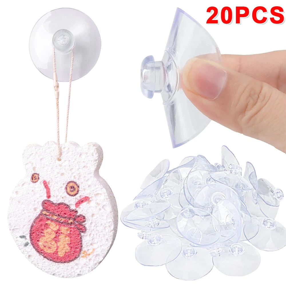 

20/1Pcs Transparent Suction Cup Hook Multi-purpose Strong Suckers Hanger For Window Glass Car Kitchen Bathroom Organizer Hooks