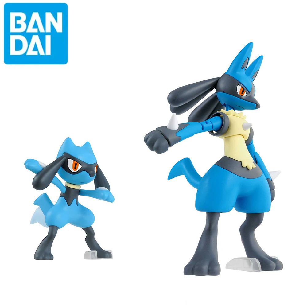 Bandai-Figurines Pokmon Plamo Pour Enfants, Jouets Modèles, Assemblage, Cadeau Pour Enfants, Réception, Sphérique, Série, Original, Stocké, Lucario, R