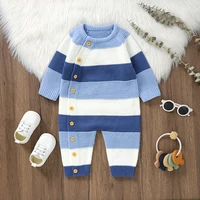 Winter Baby Rompers Clothes Autumn Full Sleeves Newborn Boys Girls Sweaters Jumpsuits Knitted Spring Outwear Infant Outfit 0-18m 1