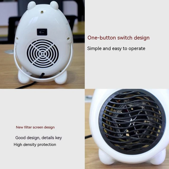 Mini Electric Heater Cute Cartoon Mini Heater Portable Desktop Heater For  Office Quiet Small Energy Efficient Space Heaters 400 - AliExpress