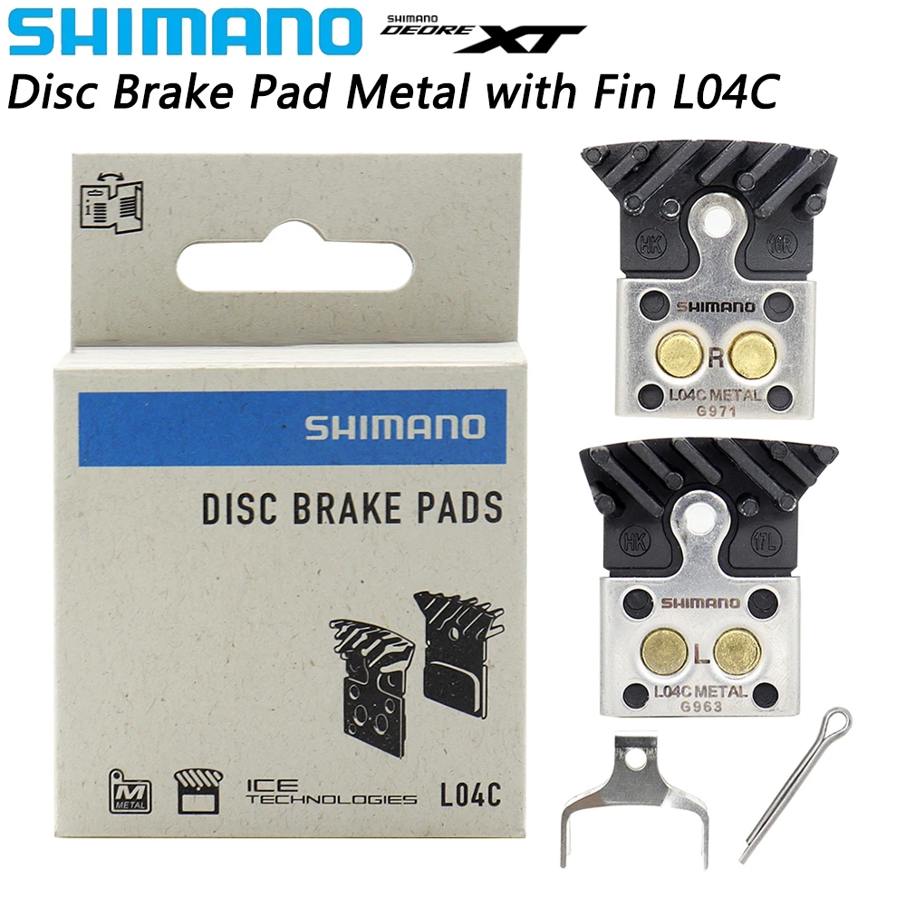 

Тормоз дисковый SHIMANO L04C, металлическая колодка с плавниками для шоссейных велосипедов, совместима с Deore XT SLX M8100 M7100 R8050 R7100, детали для велосипедов