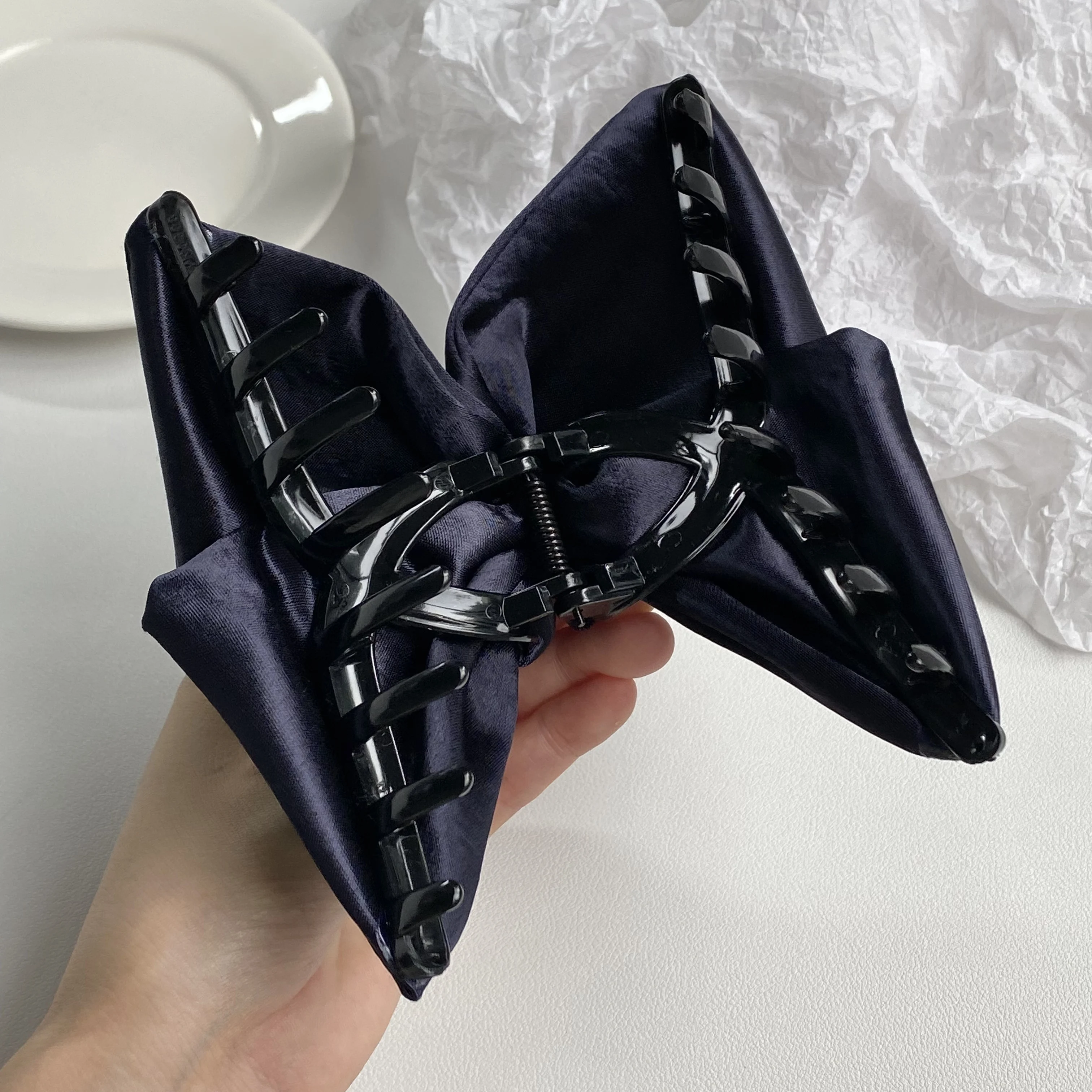 1PC Floral Print Acrylic Hair Claw Clip, Cute Butterfly - Shaped Hair Grip, Sweet Hair Accessory For Women And Girls