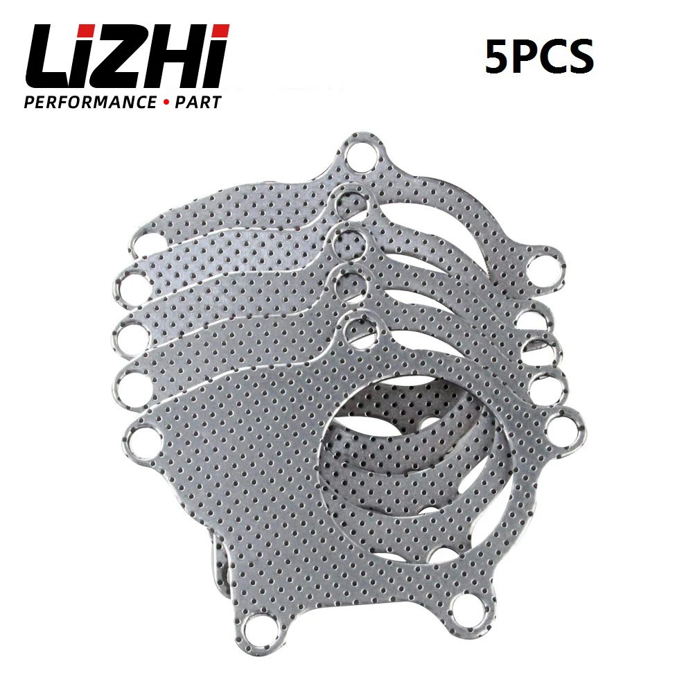 Lizhi Racing - 5 Pz T3-T4 5 Bulloni Serie B/D Turbo Collettore Downpipe Scarico Grafite Guarnizione In Alluminio Lz4953