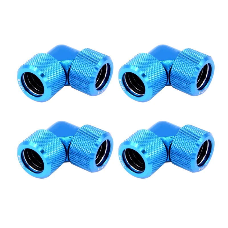 Bykski-water Cooling Computer Tubing 90 Degree Fitting Uso para Od12 mm Od14 mm Od16 mm Tubing Hand Compression Copper Fitting Pcs por Conjunto - Imagem 4