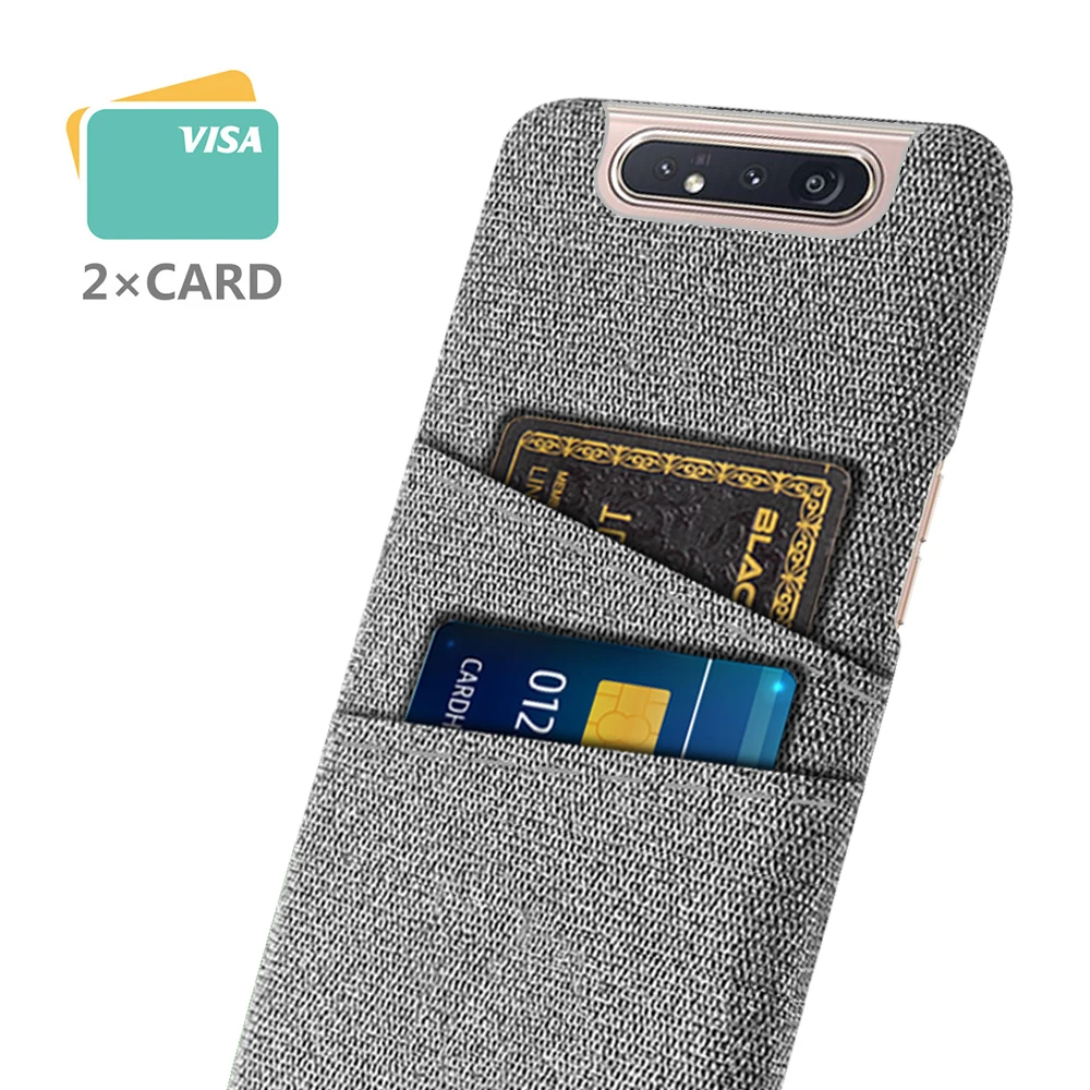 Luxurious Dual Card Fabric Cloth Case