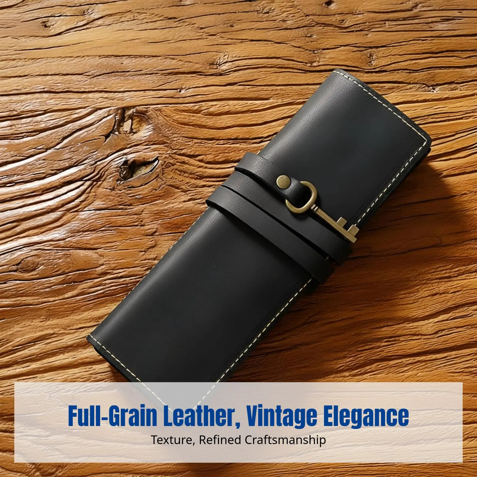 빈티지 소가죽 펜 롤, 천연 가죽 펜 케이스, 미니멀리스트 예술적 다기능 접이식 필기구 가방