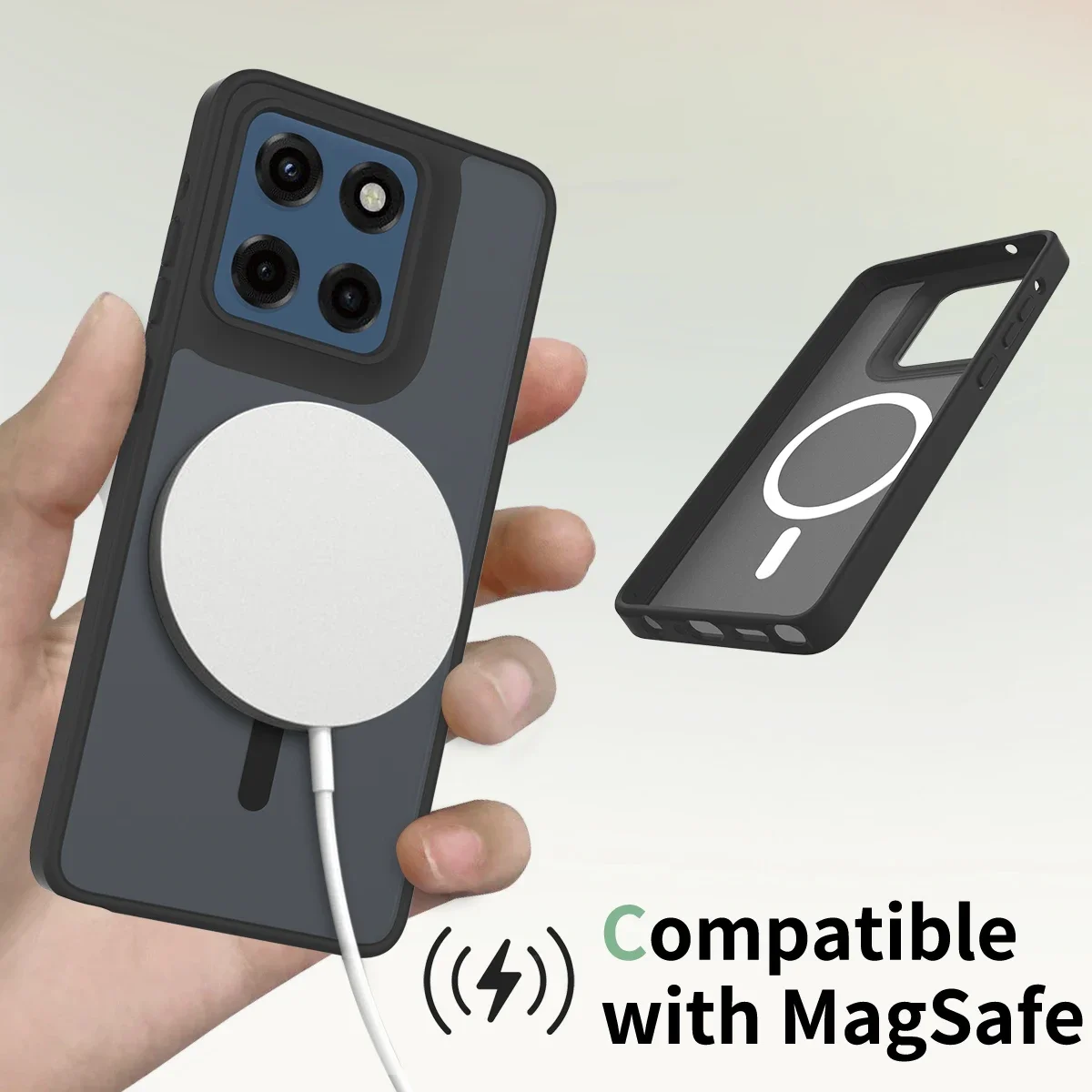 Matte Translucent Magnetic Phone Case with MagSafe Drop Protection