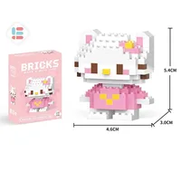 Disney LiLo Stitch Toys Building Blocks Sanrio Kuromi lega Anime Cartoon Character Model Building Blocks Toy for children Gift 6