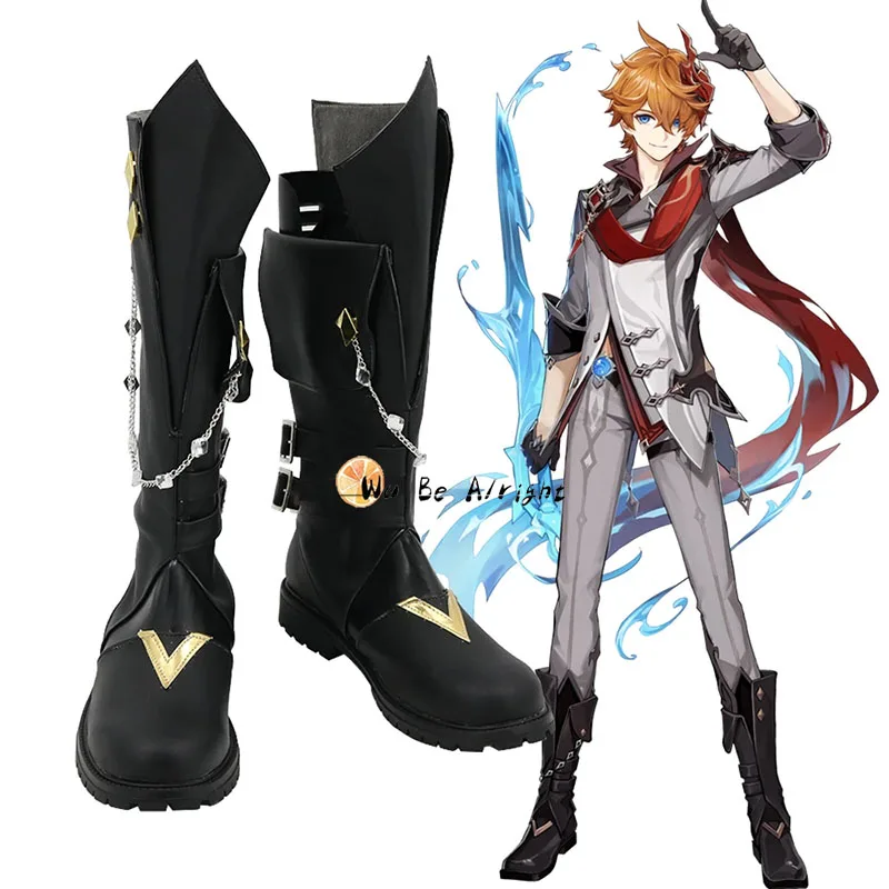 

Anime Game Genshin Impact Tartaglia Cosplay Halloween Party Shoes For Women Men Carnival Party Custom-made Costumes Prop