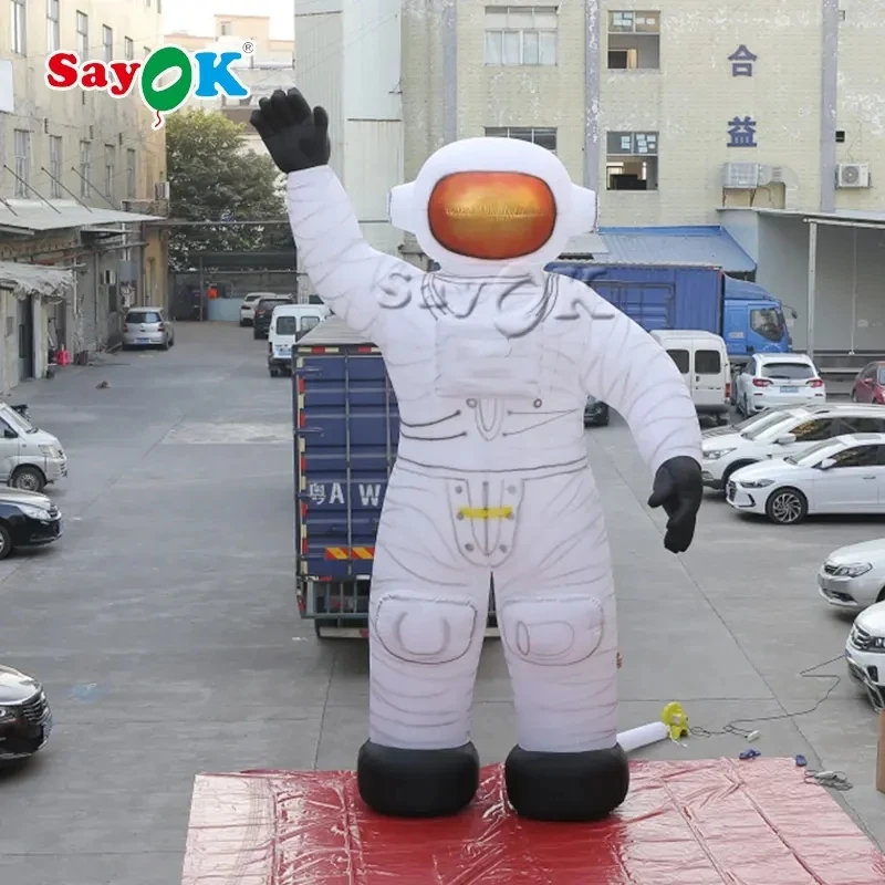 

Sayok Inflatable Astronaut Model Giant Inflatable Spaceman with Air Blower for Planetarium Exhibition Advertising Display Event