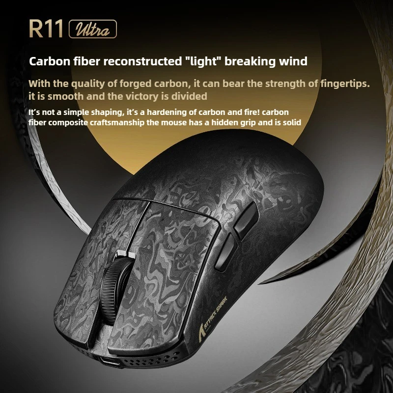 Attack Shark R11 Ultra Carbon Fiber 8K Wireless Mouse PAW3950 Max