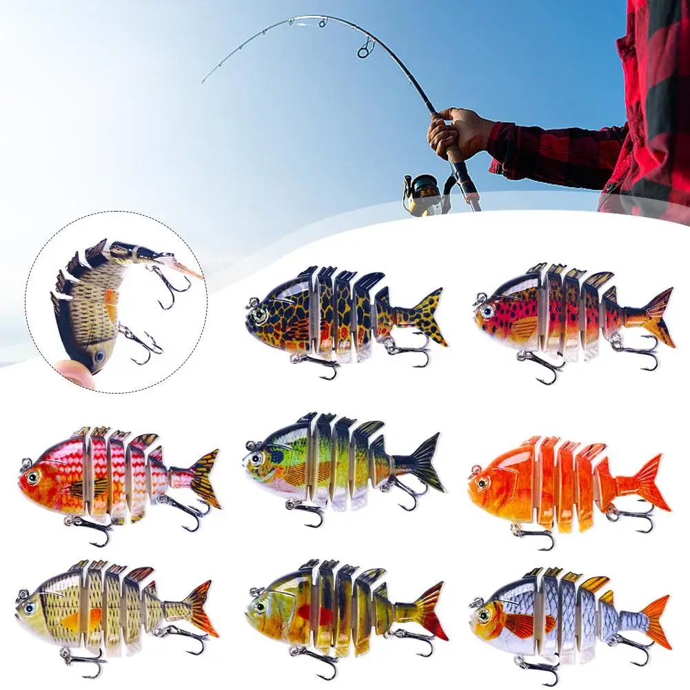 

1PCS Swimbait Lure Multi 6 Segments Hard Bait Wobblers Fishing Artificial Lures Crankbait Accessories Tackle Swimbait H1I2