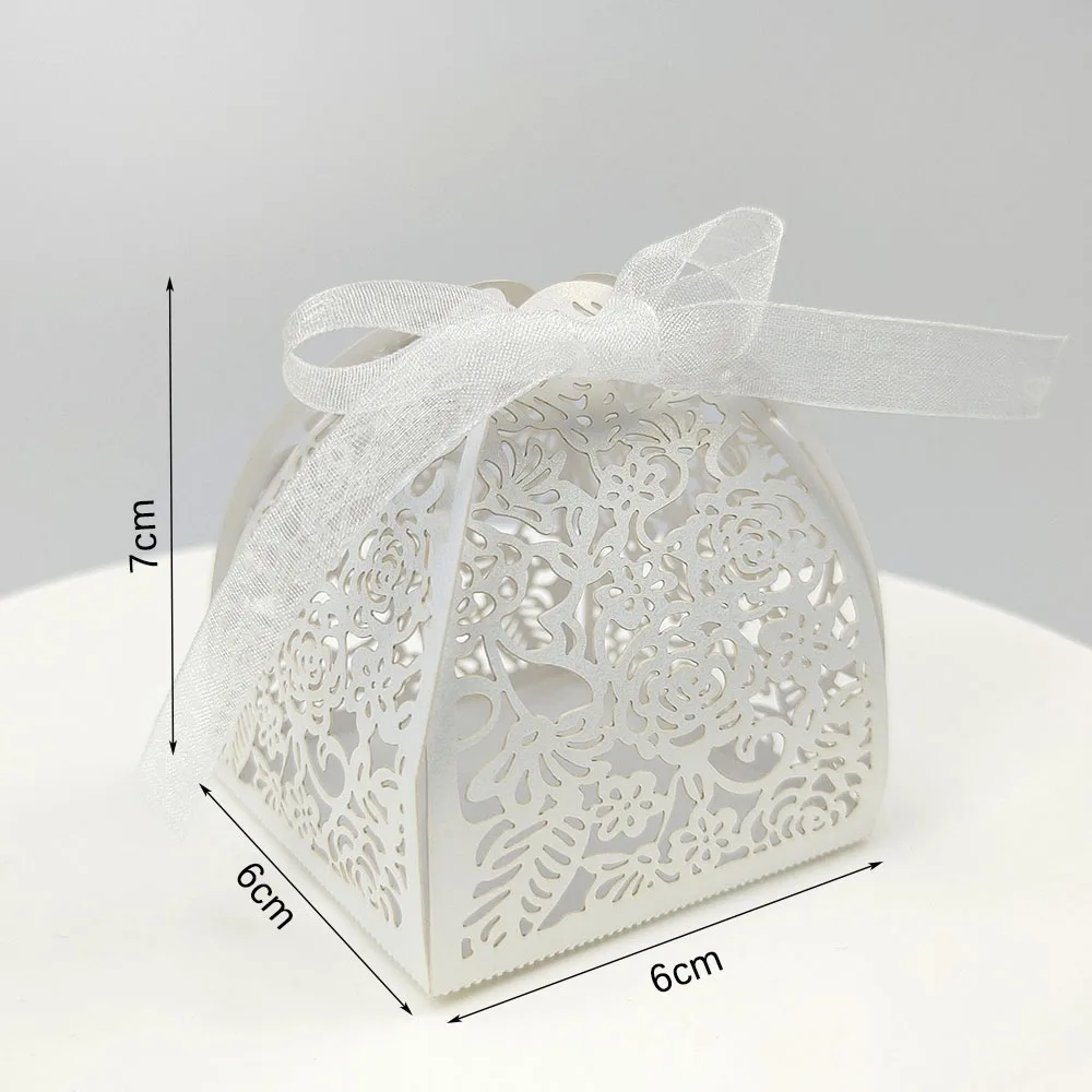thumbnail image 1 of 10 cajas de dulces rosas de oro blanco y rosa para San Valentín, cajas de regalo para bodas, cajas de chocolate con cinta en forma de corazón, suministros para fiestas de bodas, 1 of 5