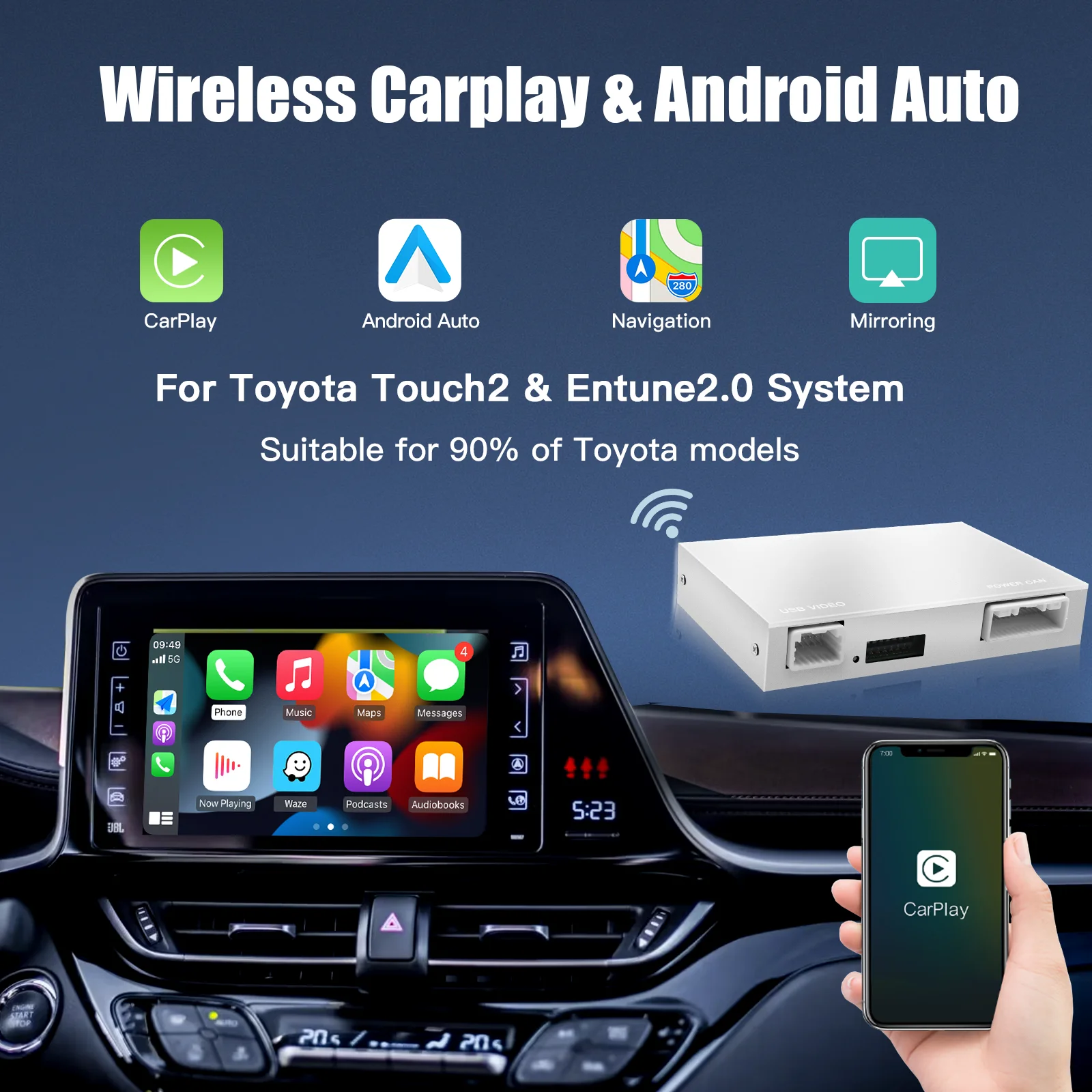 CARABC Apple Carplay Android Auto Passt Mazda 2 3 6 CX3 CX5 CX9