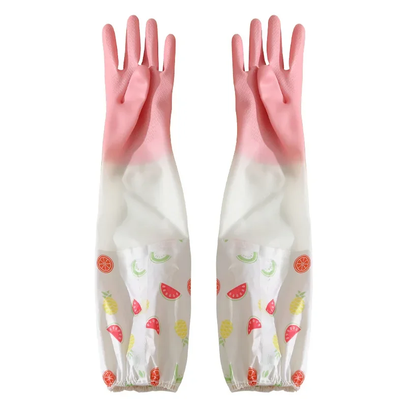 Household Dishwashing Gloves Thickened Waterproof Cleaning Gloves Non Slip Kitchen Rubber dishwashing gloves cleaning gloves