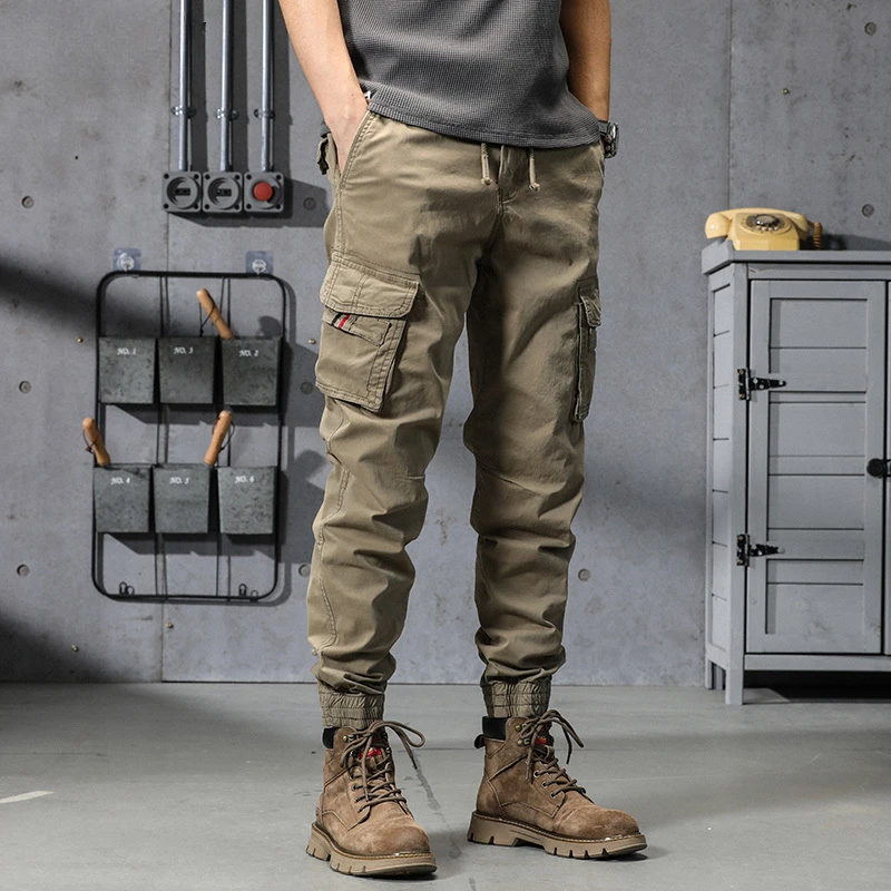 

Joggers Cargo Pants Mens Casual Hip Hop Multi-Pocket Male Trousers Sweatpants Streetwear Techwear Tactical Khaki Pants