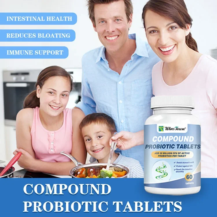 

60 Pills Probiotic Tablets Colon Healthy Enzyme Pill Probiotics Lactobacillus Active Colony Maintenance Gastrointestinal Balance