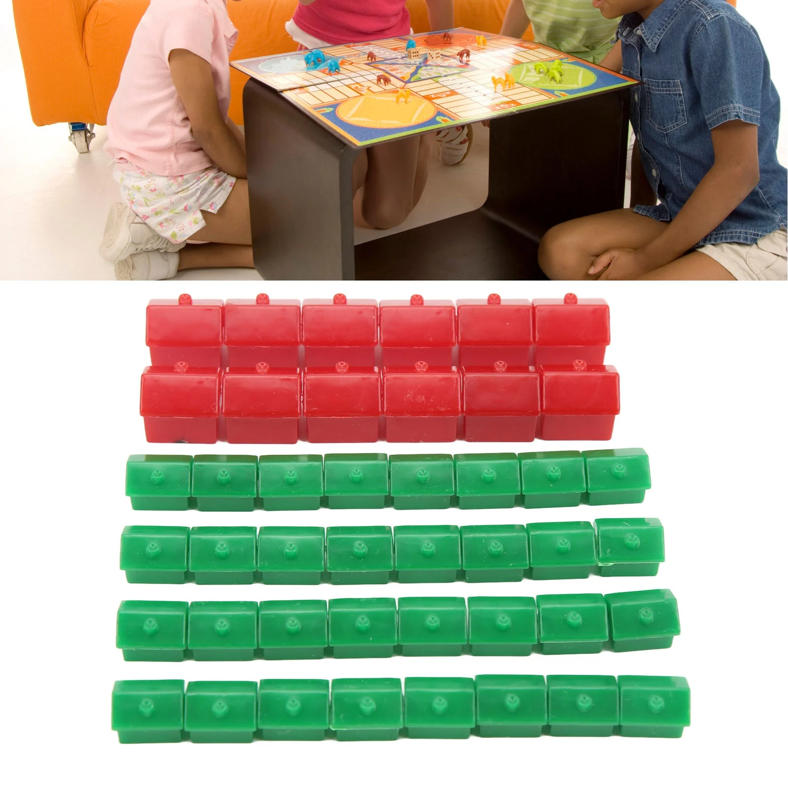 Hotel Game Replacement Pieces Game Plastic Hotels Houses Piece Supplement Accessories Hotel Replacement Pieces