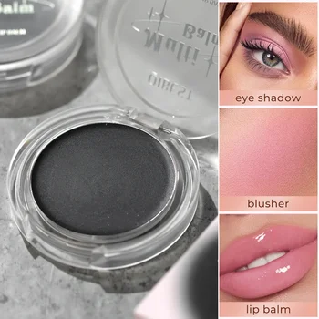 Heallor Black Crystal Blush Multi Balm Magic Temperature Change Blush Gel Blusher Cream for Lip Eye Makeup Pink Cheek Tint Rouge - Thumbnail 3