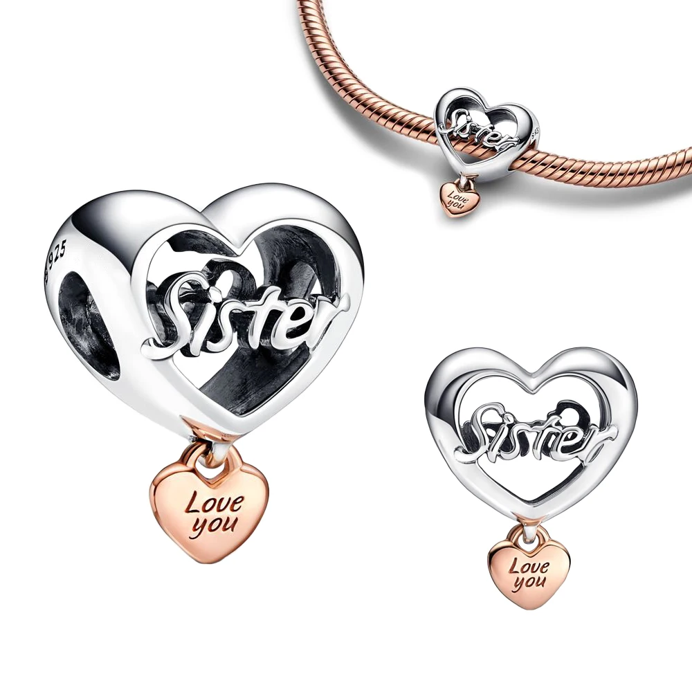 

Новые бусины из серебра 925 пробы, стиль «Love You», соответствие Pandora, оригинальные браслеты, модные женские подвески «сделай сам» для изготовления ювелирных изделий