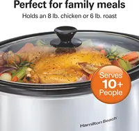 Beach 8 Quart Programmable Slow Cooker with Three Temperature Settings, Dishwasher Safe Crock and Lid, Silver (33480) 2