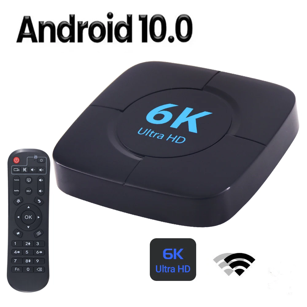 ТВ-приставка Android 1080 6K Youtube голосовой помощник 3D 4K 2 4 P Wi-Fi 5 8/ГГц | Электроника