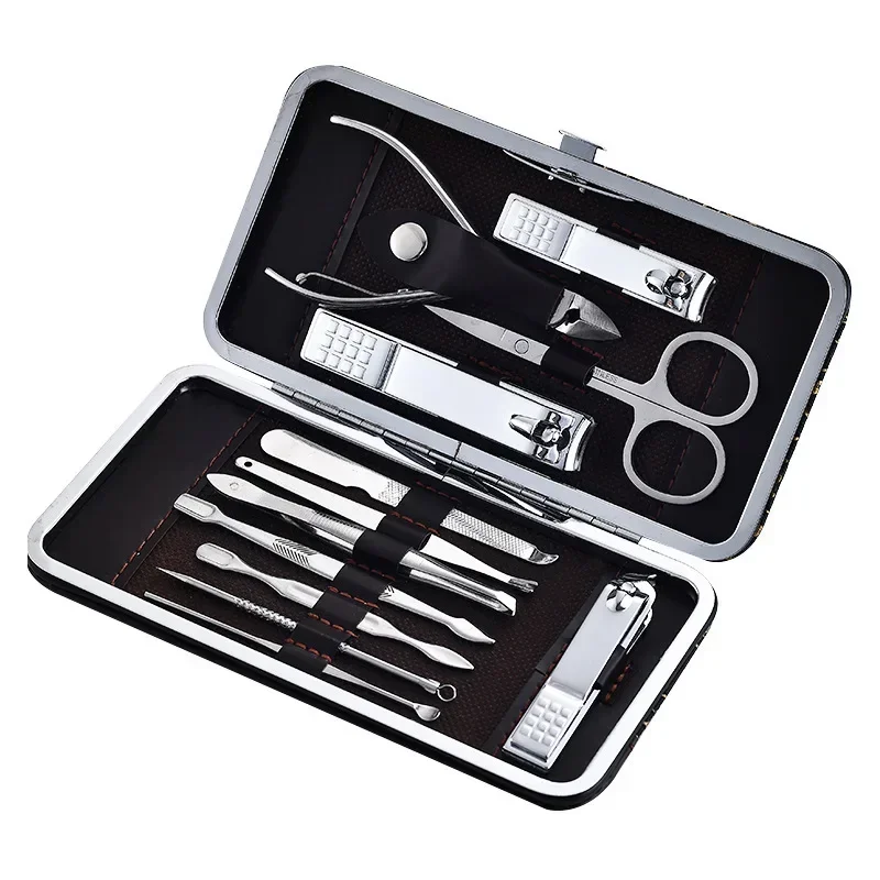 Manicure Set 16 pcs Full Function Kit Professional Stainless Steel Pedicure Sets Nail Clipper With Portable Case Idea Gift 5