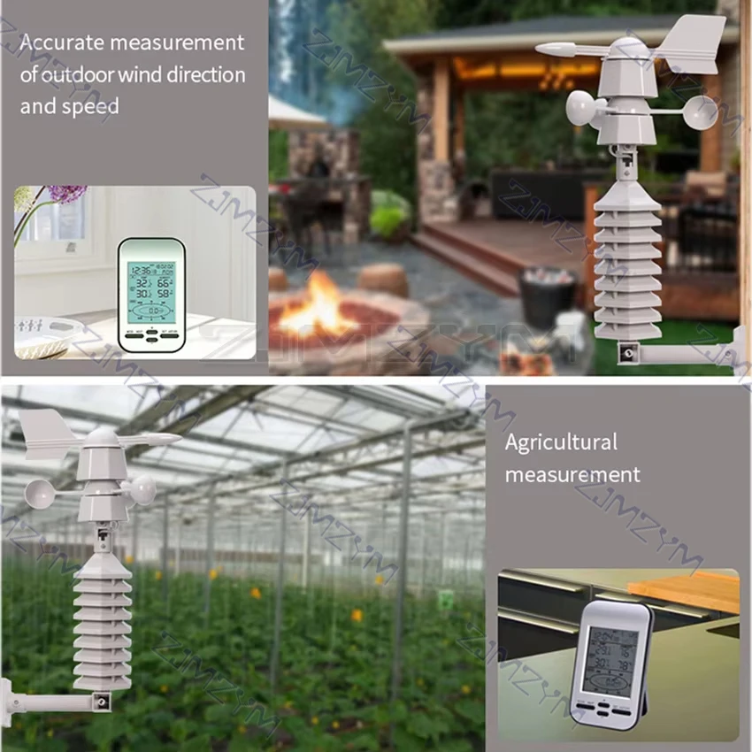 Professional Wireless Weather Station Anemometer Out Wind Speed Direction Sensor Digital Wind Chill Temperature Humidity Meter temperature humidity meter air thermohygrometer