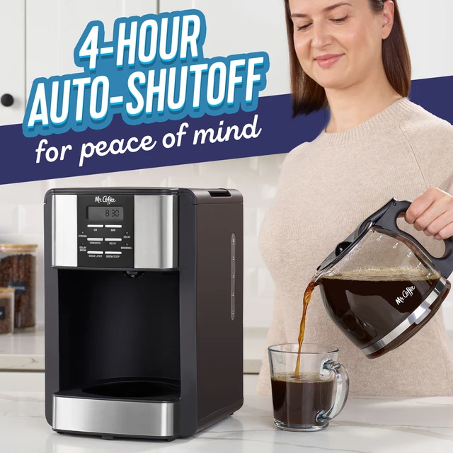 Mr. Coffee 12-Cup Programmable Drip Coffee Maker with Strong Brew