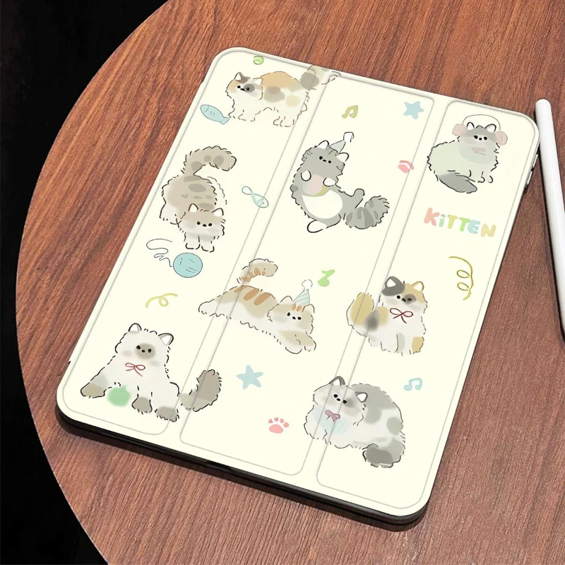 Adorable Cat Design Tablet Case Cover