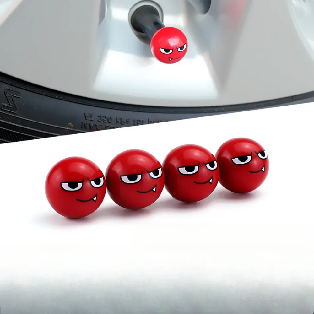 

Car Tire Valve Cap Bicycle Motorcycle Electric Vehicle Cute Expression Core Cover Personalized Decoration Modification