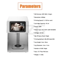 WIFI Coffee Printer Automatic Photo Printer Coffee Printer for Cake Cappuccino Biscuits Macaroon Candies Food Printing Machine 2
