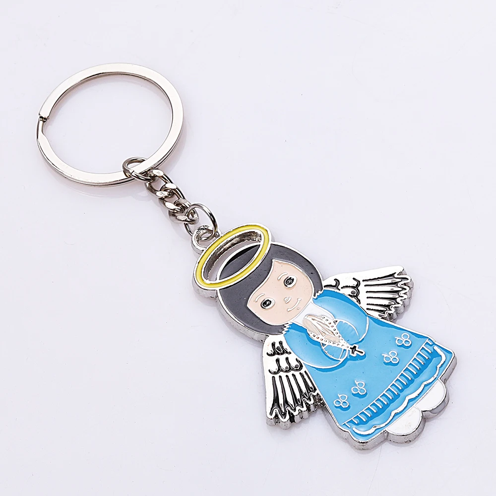 QianBei 2025, neuer klassischer Engel-Anhänger, Schlüsselanhänger, Legierung, Auto-Schlüsselanhänger, für Männer und Frauen, Charms, Geschenke, Schmuck – Detail 6